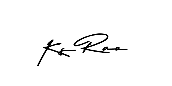 Create a beautiful signature design for name Ks Rao. With this signature (Asem Kandis PERSONAL USE) fonts, you can make a handwritten signature for free. Ks Rao signature style 9 images and pictures png