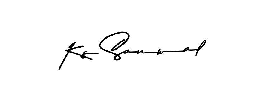 Use a signature maker to create a handwritten signature online. With this signature software, you can design (Asem Kandis PERSONAL USE) your own signature for name Ks Sanwal. Ks Sanwal signature style 9 images and pictures png