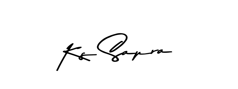 How to make Ks Sapra name signature. Use Asem Kandis PERSONAL USE style for creating short signs online. This is the latest handwritten sign. Ks Sapra signature style 9 images and pictures png