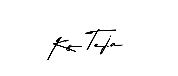 Design your own signature with our free online signature maker. With this signature software, you can create a handwritten (Asem Kandis PERSONAL USE) signature for name Ks Teja. Ks Teja signature style 9 images and pictures png