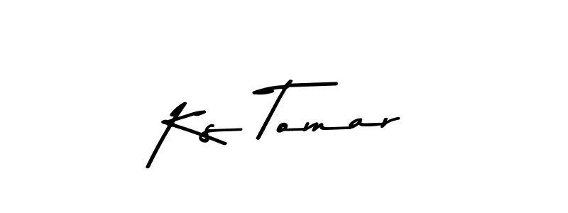 Make a beautiful signature design for name Ks Tomar. With this signature (Asem Kandis PERSONAL USE) style, you can create a handwritten signature for free. Ks Tomar signature style 9 images and pictures png