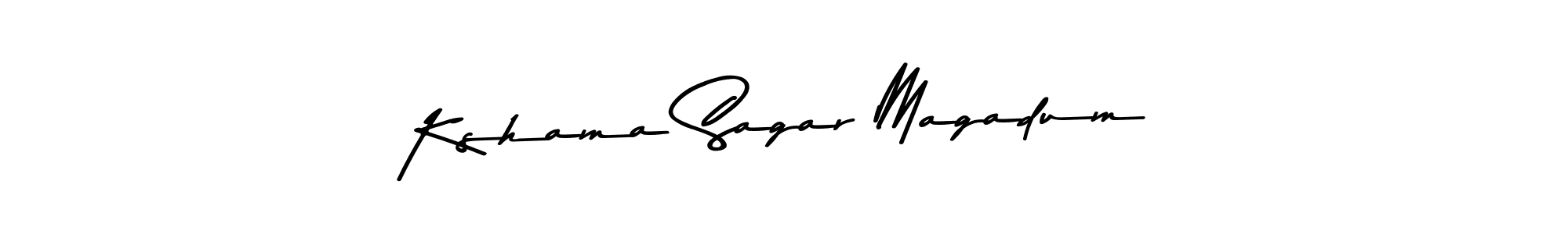 Use a signature maker to create a handwritten signature online. With this signature software, you can design (Asem Kandis PERSONAL USE) your own signature for name Kshama Sagar Magadum. Kshama Sagar Magadum signature style 9 images and pictures png