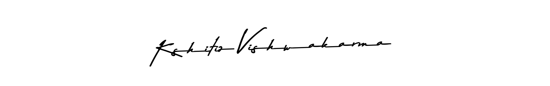 How to make Kshitiz Vishwakarma name signature. Use Asem Kandis PERSONAL USE style for creating short signs online. This is the latest handwritten sign. Kshitiz Vishwakarma signature style 9 images and pictures png