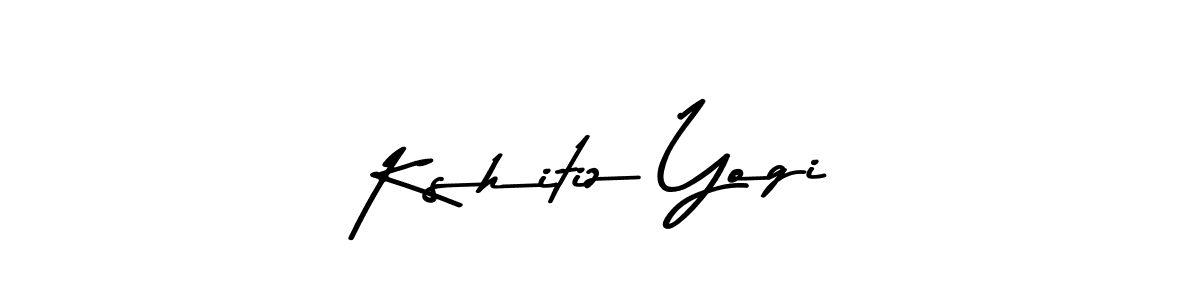 Make a beautiful signature design for name Kshitiz Yogi. With this signature (Asem Kandis PERSONAL USE) style, you can create a handwritten signature for free. Kshitiz Yogi signature style 9 images and pictures png