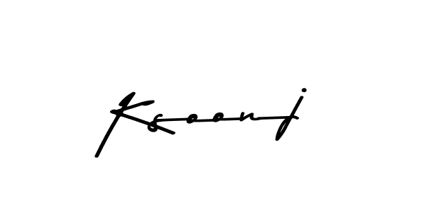 Create a beautiful signature design for name Ksoonj. With this signature (Asem Kandis PERSONAL USE) fonts, you can make a handwritten signature for free. Ksoonj signature style 9 images and pictures png