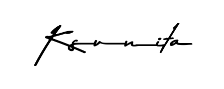 Enhance your business communications with Ksunita signature in Asem Kandis PERSONAL USE lettering. Clean, modern, and universally compatible. Ksunita signature style 9 images and pictures png