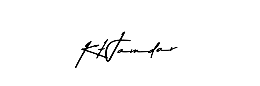 Design your own signature with our free online signature maker. With this signature software, you can create a handwritten (Asem Kandis PERSONAL USE) signature for name Kt Jamdar. Kt Jamdar signature style 9 images and pictures png