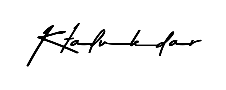 Practice writing Ktalukdar with the flow of Asem Kandis PERSONAL USE lettering. A fantastic source of inspiration for developing your personal signature style. Ktalukdar signature style 9 images and pictures png