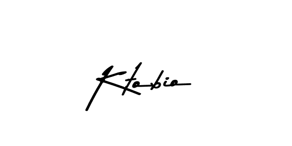 How to make Ktobio name signature. Use Asem Kandis PERSONAL USE style for creating short signs online. This is the latest handwritten sign. Ktobio signature style 9 images and pictures png
