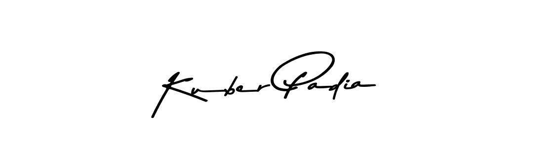 The best way (Asem Kandis PERSONAL USE) to make a short signature is to pick only two or three words in your name. The name Kuber Padia include a total of six letters. For converting this name. Kuber Padia signature style 9 images and pictures png