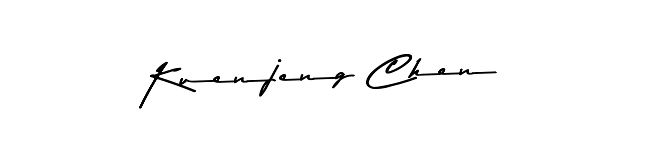 if you are searching for the best signature style for your name Kuenjeng Chen. so please give up your signature search. here we have designed multiple signature styles  using Asem Kandis PERSONAL USE. Kuenjeng Chen signature style 9 images and pictures png