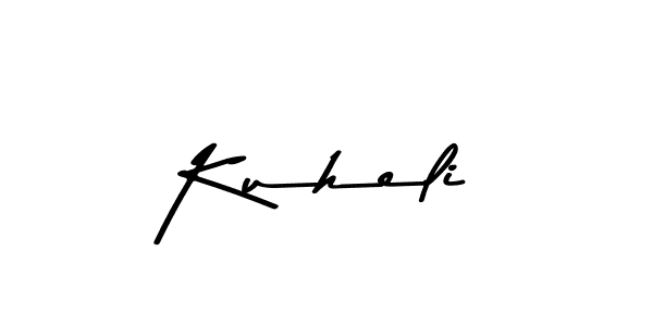 How to make Kuheli name signature. Use Asem Kandis PERSONAL USE style for creating short signs online. This is the latest handwritten sign. Kuheli signature style 9 images and pictures png