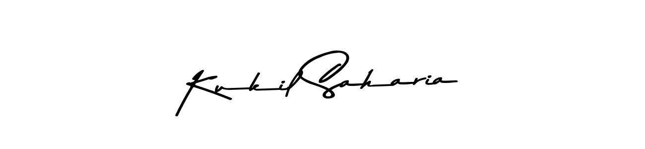 You should practise on your own different ways (Asem Kandis PERSONAL USE) to write your name (Kukil Saharia) in signature. don't let someone else do it for you. Kukil Saharia signature style 9 images and pictures png