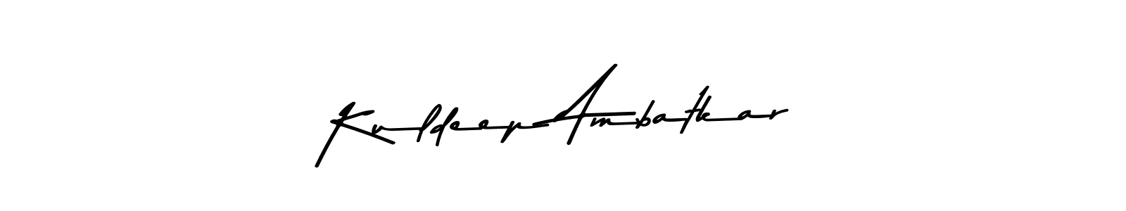 Make a beautiful signature design for name Kuldeep Ambatkar. With this signature (Asem Kandis PERSONAL USE) style, you can create a handwritten signature for free. Kuldeep Ambatkar signature style 9 images and pictures png