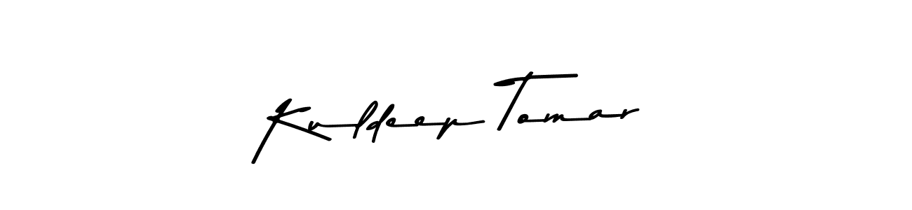 How to make Kuldeep Tomar name signature. Use Asem Kandis PERSONAL USE style for creating short signs online. This is the latest handwritten sign. Kuldeep Tomar signature style 9 images and pictures png