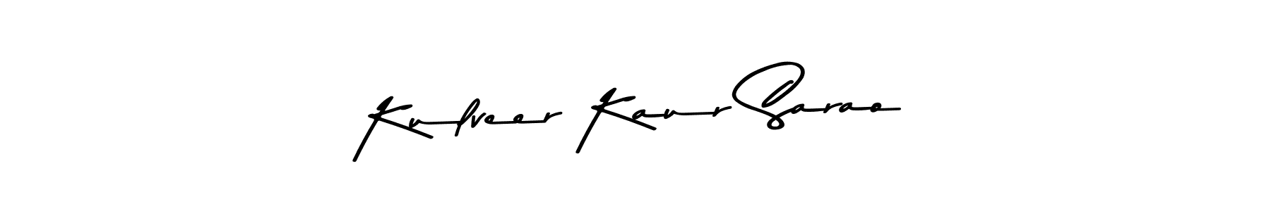 Create a beautiful signature design for name Kulveer Kaur Sarao. With this signature (Asem Kandis PERSONAL USE) fonts, you can make a handwritten signature for free. Kulveer Kaur Sarao signature style 9 images and pictures png