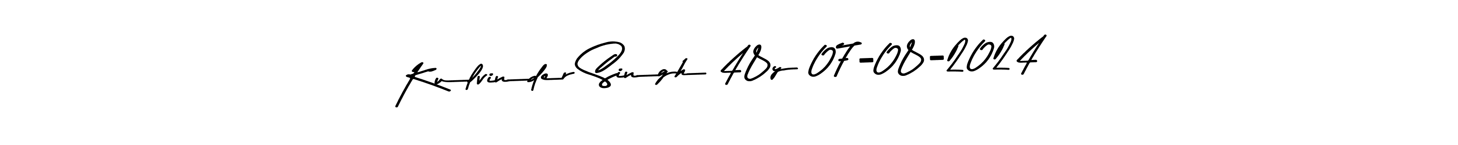 This is the best signature style for the Kulvinder Singh 48y 07-08-2024 name. Also you like these signature font (Asem Kandis PERSONAL USE). Mix name signature. Kulvinder Singh 48y 07-08-2024 signature style 9 images and pictures png