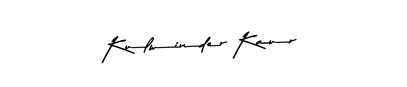How to make Kulwinder Kaur name signature. Use Asem Kandis PERSONAL USE style for creating short signs online. This is the latest handwritten sign. Kulwinder Kaur signature style 9 images and pictures png