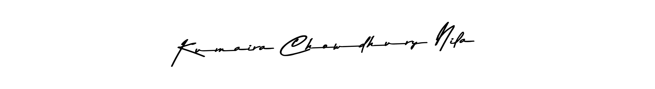 Make a beautiful signature design for name Kumaira Chowdhury Nila. With this signature (Asem Kandis PERSONAL USE) style, you can create a handwritten signature for free. Kumaira Chowdhury Nila signature style 9 images and pictures png