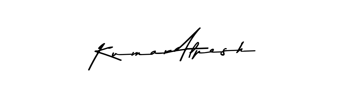 Create a beautiful signature design for name Kumar Alpesh. With this signature (Asem Kandis PERSONAL USE) fonts, you can make a handwritten signature for free. Kumar Alpesh signature style 9 images and pictures png