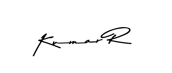 How to make Kumar R name signature. Use Asem Kandis PERSONAL USE style for creating short signs online. This is the latest handwritten sign. Kumar R signature style 9 images and pictures png