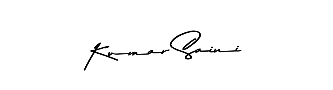 How to make Kumar Saini name signature. Use Asem Kandis PERSONAL USE style for creating short signs online. This is the latest handwritten sign. Kumar Saini signature style 9 images and pictures png