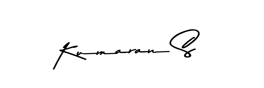 How to make Kumaran S name signature. Use Asem Kandis PERSONAL USE style for creating short signs online. This is the latest handwritten sign. Kumaran S signature style 9 images and pictures png