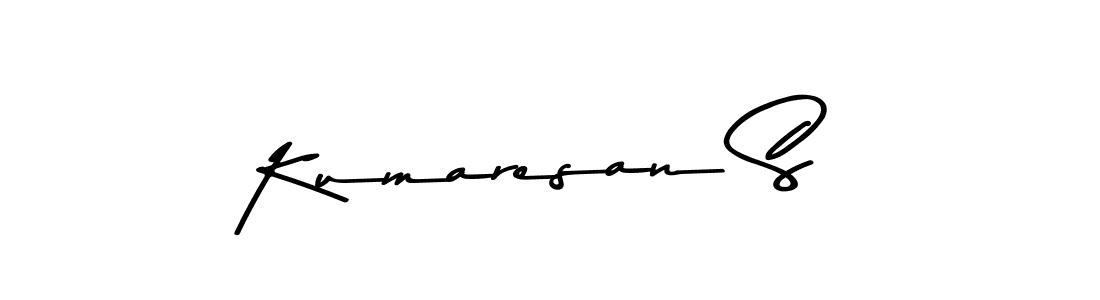 Create a beautiful signature design for name Kumaresan S. With this signature (Asem Kandis PERSONAL USE) fonts, you can make a handwritten signature for free. Kumaresan S signature style 9 images and pictures png