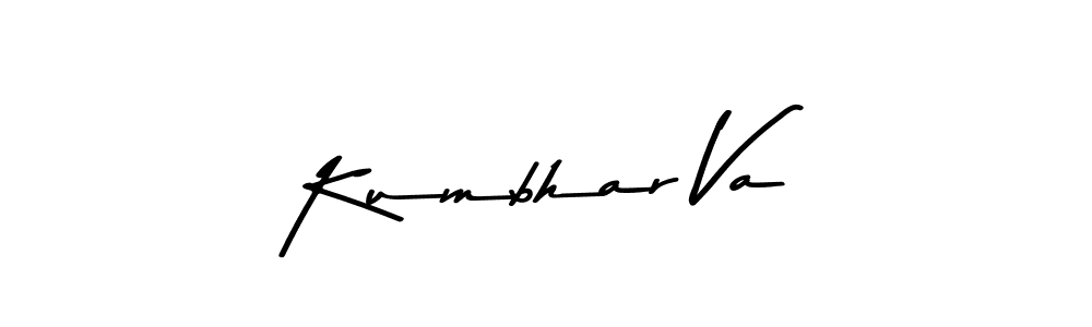 You should practise on your own different ways (Asem Kandis PERSONAL USE) to write your name (Kumbhar Va) in signature. don't let someone else do it for you. Kumbhar Va signature style 9 images and pictures png