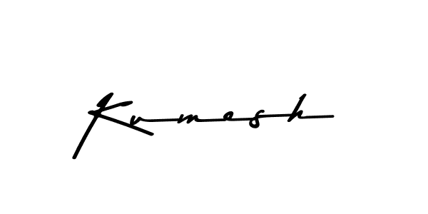 Make a beautiful signature design for name Kumesh. With this signature (Asem Kandis PERSONAL USE) style, you can create a handwritten signature for free. Kumesh signature style 9 images and pictures png