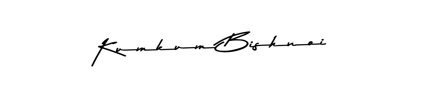 Make a beautiful signature design for name Kumkum Bishnoi. With this signature (Asem Kandis PERSONAL USE) style, you can create a handwritten signature for free. Kumkum Bishnoi signature style 9 images and pictures png