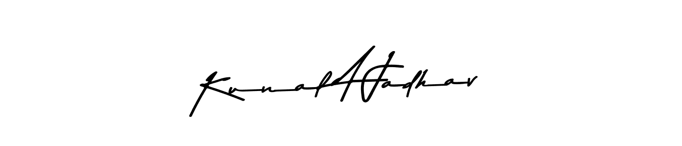 Also You can easily find your signature by using the search form. We will create Kunal A Jadhav name handwritten signature images for you free of cost using Asem Kandis PERSONAL USE sign style. Kunal A Jadhav signature style 9 images and pictures png