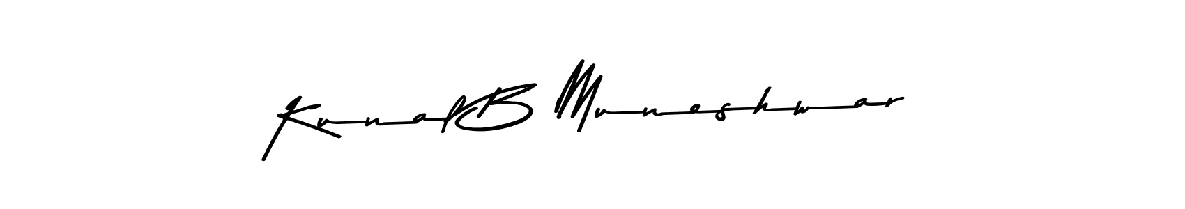 Kunal B Muneshwar stylish signature style. Best Handwritten Sign (Asem Kandis PERSONAL USE) for my name. Handwritten Signature Collection Ideas for my name Kunal B Muneshwar. Kunal B Muneshwar signature style 9 images and pictures png