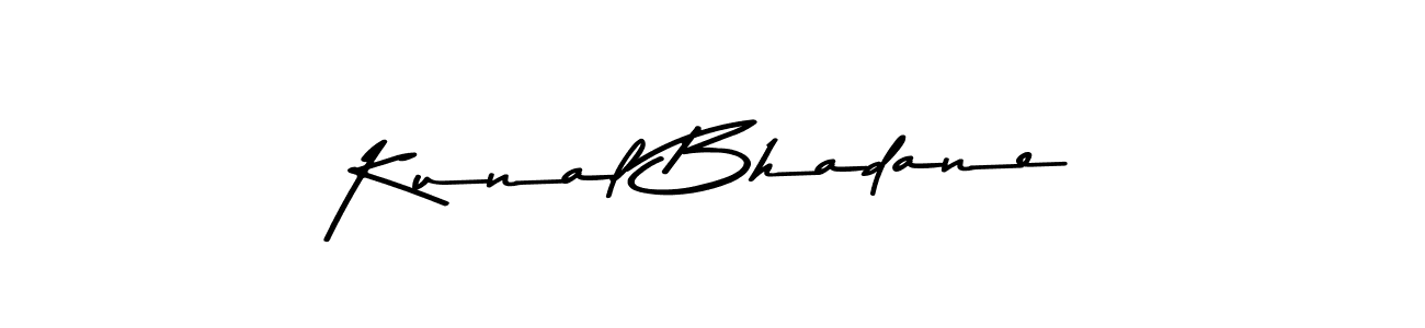 How to make Kunal Bhadane name signature. Use Asem Kandis PERSONAL USE style for creating short signs online. This is the latest handwritten sign. Kunal Bhadane signature style 9 images and pictures png