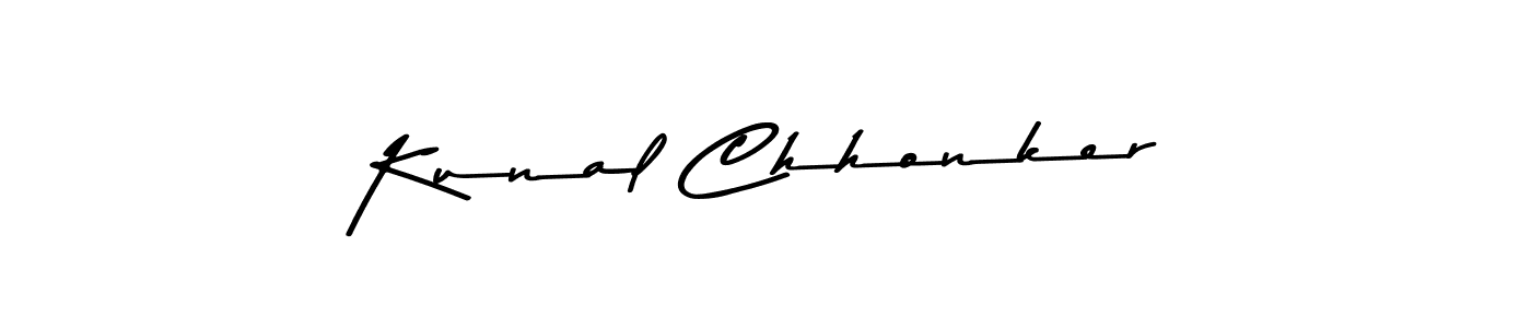 Design your own signature with our free online signature maker. With this signature software, you can create a handwritten (Asem Kandis PERSONAL USE) signature for name Kunal Chhonker. Kunal Chhonker signature style 9 images and pictures png
