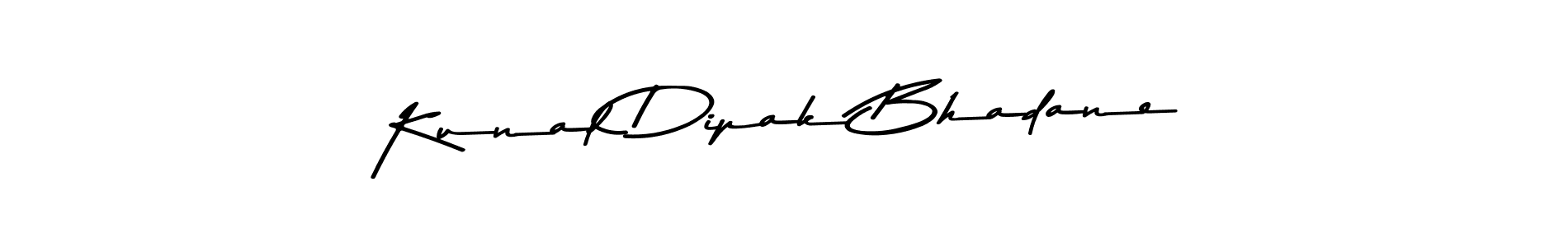 Create a beautiful signature design for name Kunal Dipak Bhadane. With this signature (Asem Kandis PERSONAL USE) fonts, you can make a handwritten signature for free. Kunal Dipak Bhadane signature style 9 images and pictures png