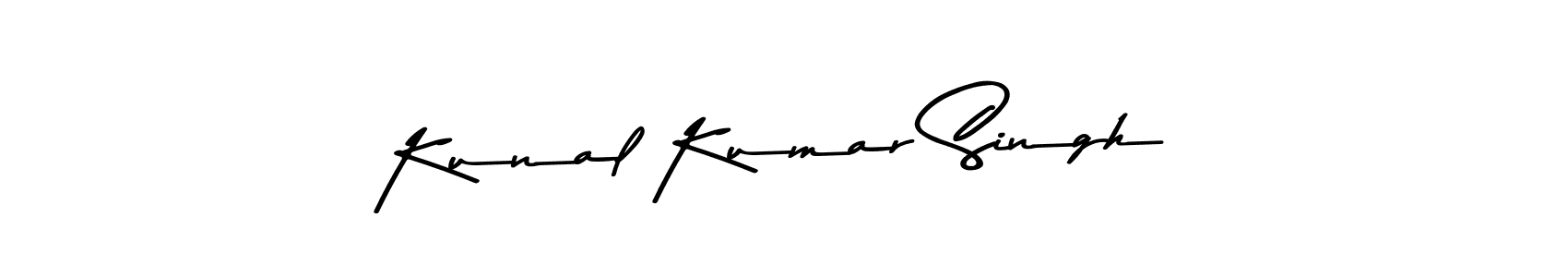 Create a beautiful signature design for name Kunal Kumar Singh. With this signature (Asem Kandis PERSONAL USE) fonts, you can make a handwritten signature for free. Kunal Kumar Singh signature style 9 images and pictures png