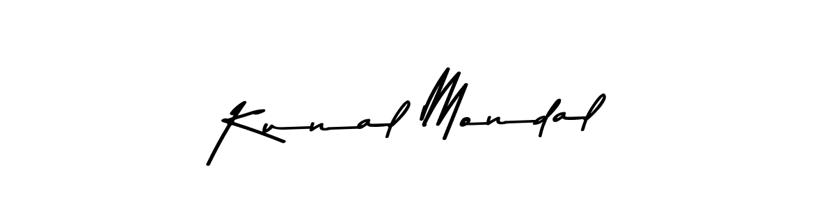 Create a beautiful signature design for name Kunal Mondal. With this signature (Asem Kandis PERSONAL USE) fonts, you can make a handwritten signature for free. Kunal Mondal signature style 9 images and pictures png