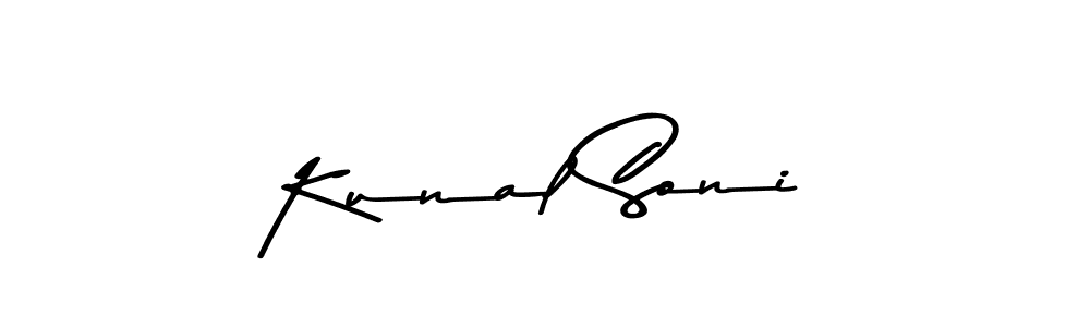 Design your own signature with our free online signature maker. With this signature software, you can create a handwritten (Asem Kandis PERSONAL USE) signature for name Kunal Soni. Kunal Soni signature style 9 images and pictures png