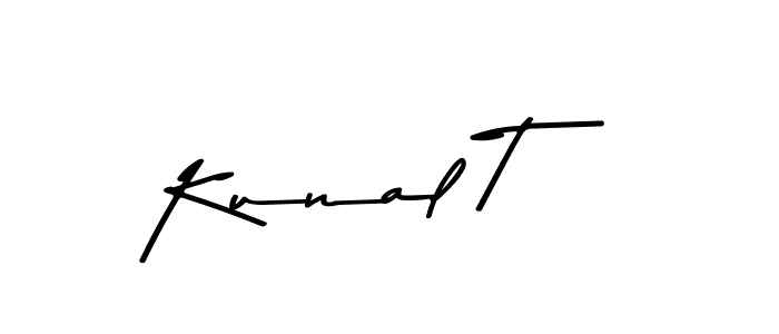 The best way (Asem Kandis PERSONAL USE) to make a short signature is to pick only two or three words in your name. The name Kunal T include a total of six letters. For converting this name. Kunal T signature style 9 images and pictures png