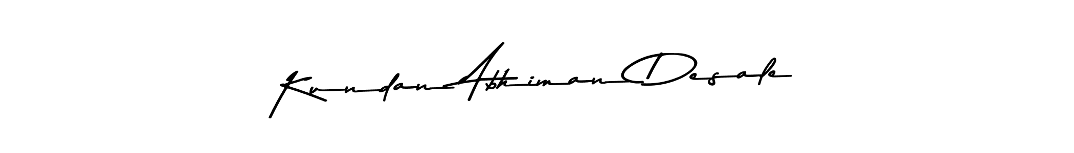 The best way (Asem Kandis PERSONAL USE) to make a short signature is to pick only two or three words in your name. The name Kundan Abhiman Desale include a total of six letters. For converting this name. Kundan Abhiman Desale signature style 9 images and pictures png