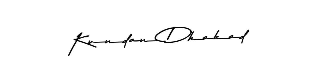 How to make Kundan Dhakad name signature. Use Asem Kandis PERSONAL USE style for creating short signs online. This is the latest handwritten sign. Kundan Dhakad signature style 9 images and pictures png