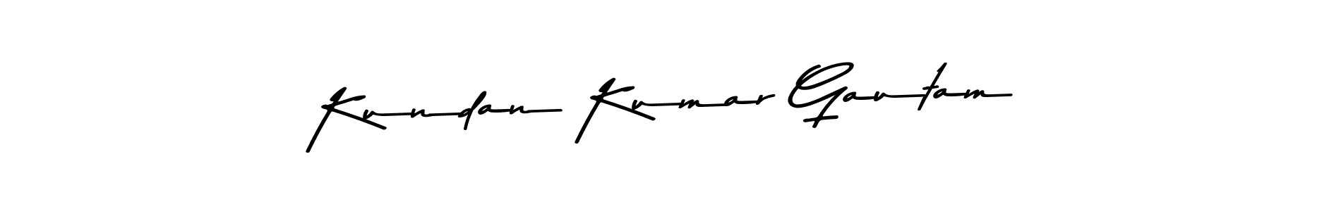 How to make Kundan Kumar Gautam name signature. Use Asem Kandis PERSONAL USE style for creating short signs online. This is the latest handwritten sign. Kundan Kumar Gautam signature style 9 images and pictures png