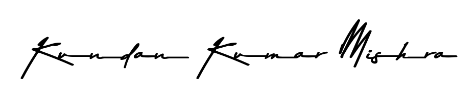 Personalize your online presence with Kundan Kumar Mishra signature rendered in elegant Asem Kandis PERSONAL USE font. Great for website footers and blogs. Kundan Kumar Mishra signature style 9 images and pictures png