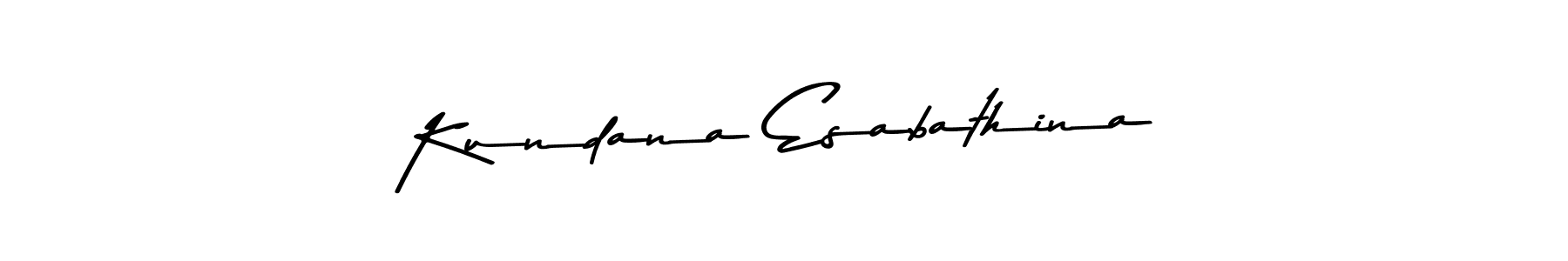 How to make Kundana Esabathina name signature. Use Asem Kandis PERSONAL USE style for creating short signs online. This is the latest handwritten sign. Kundana Esabathina signature style 9 images and pictures png