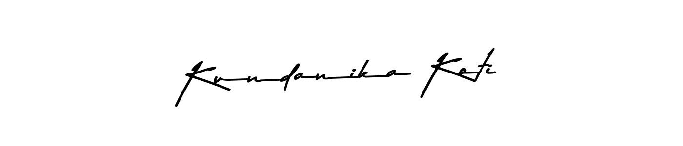 The best way (Asem Kandis PERSONAL USE) to make a short signature is to pick only two or three words in your name. The name Kundanika Koti include a total of six letters. For converting this name. Kundanika Koti signature style 9 images and pictures png