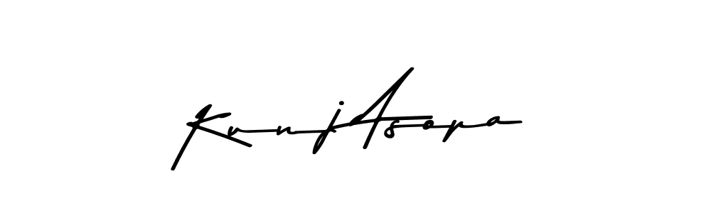 if you are searching for the best signature style for your name Kunj Asopa. so please give up your signature search. here we have designed multiple signature styles  using Asem Kandis PERSONAL USE. Kunj Asopa signature style 9 images and pictures png