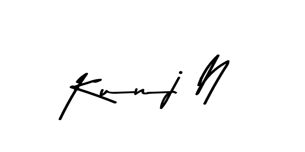 Create a beautiful signature design for name Kunj N. With this signature (Asem Kandis PERSONAL USE) fonts, you can make a handwritten signature for free. Kunj N signature style 9 images and pictures png
