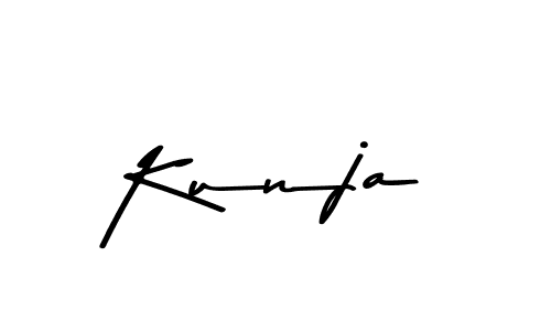 Create a beautiful signature design for name Kunja. With this signature (Asem Kandis PERSONAL USE) fonts, you can make a handwritten signature for free. Kunja signature style 9 images and pictures png