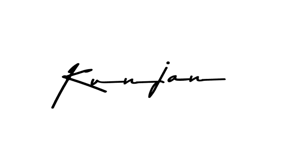 How to make Kunjan name signature. Use Asem Kandis PERSONAL USE style for creating short signs online. This is the latest handwritten sign. Kunjan signature style 9 images and pictures png